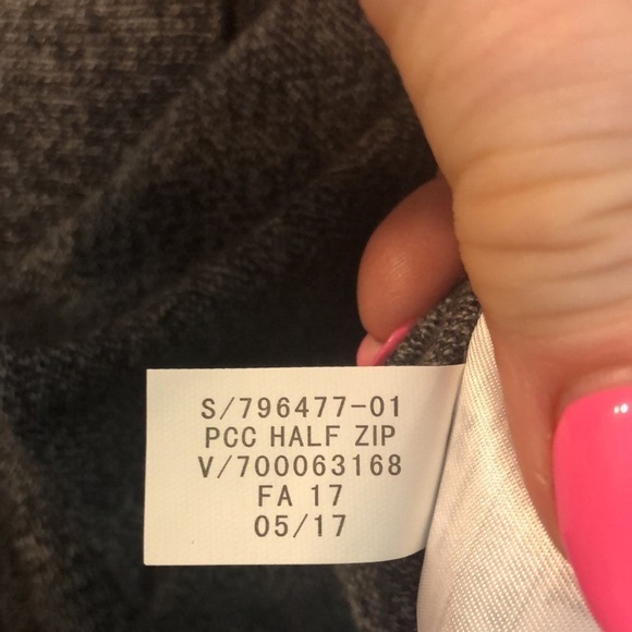 Banana Republic Pima Cotton Cashmere Quarter 1/4 Zip Gray Size Large - Picture 10 of 10